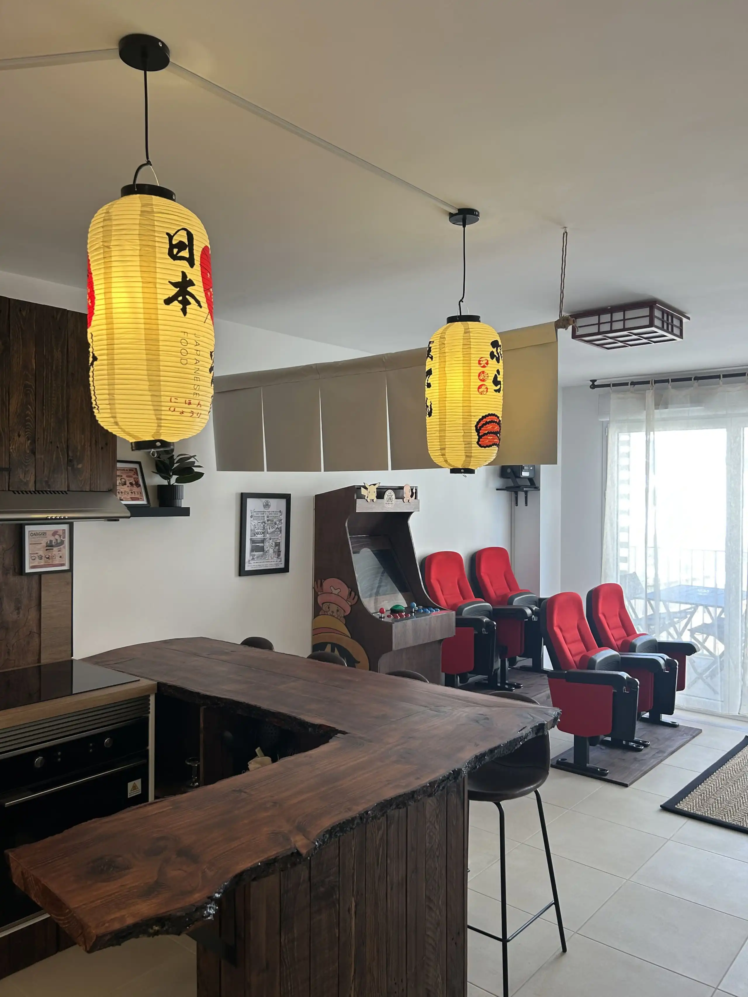The fitted kitchen at Nakama House with its made-to-measure solid wood worktop — photo 4